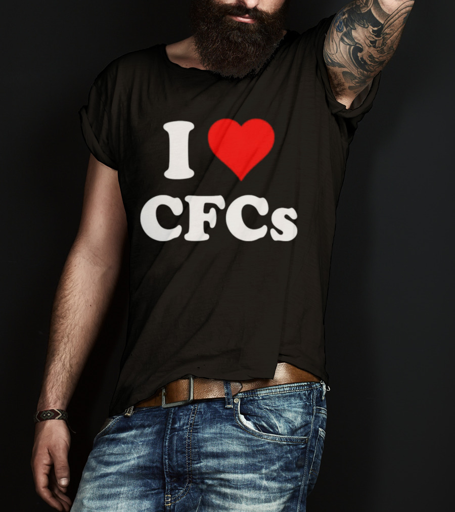 I Heart CFCs Retro-Style Bold Text And Red Heart T-Shirt