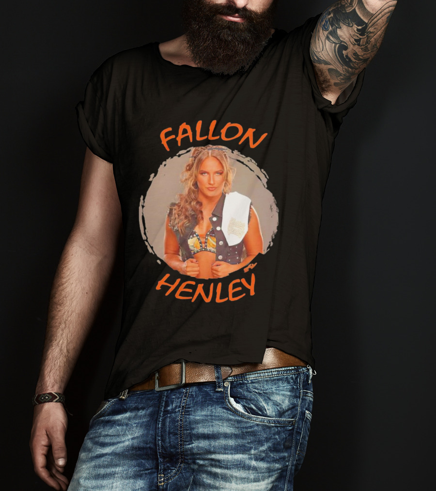 Fallon Henley WWE Bold Image With Studded Vest And Headband T-Shirt