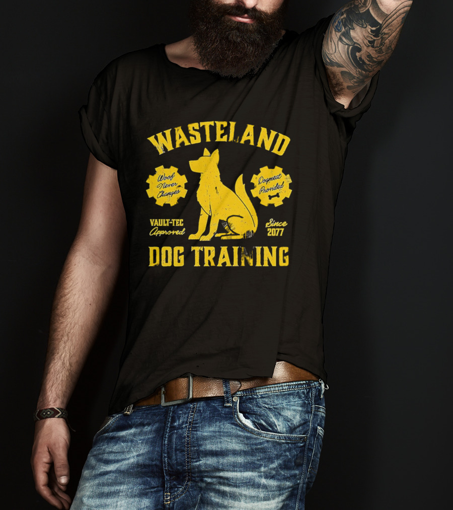 Wasteland Dog Training Woof Never Changes Dogmeat Provided Vault-Tec Approved Since 2077 T-Shirt