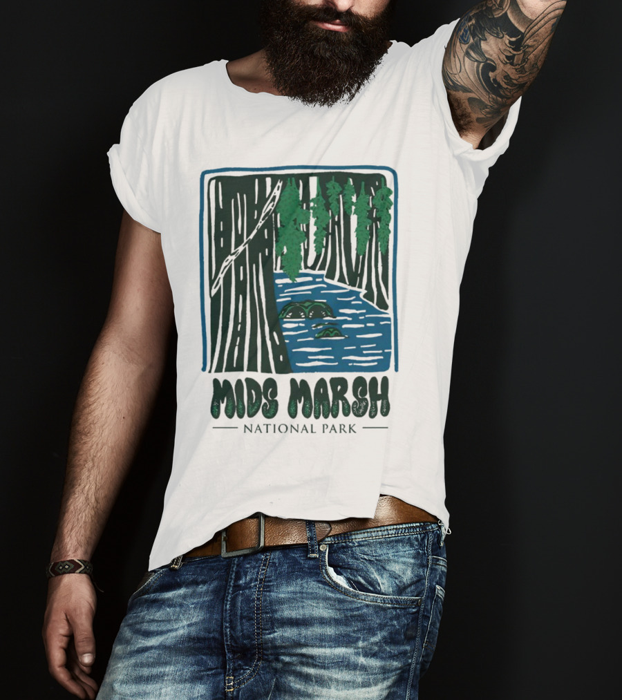 Mids Marsh National Park Forest River Scene T-Shirt