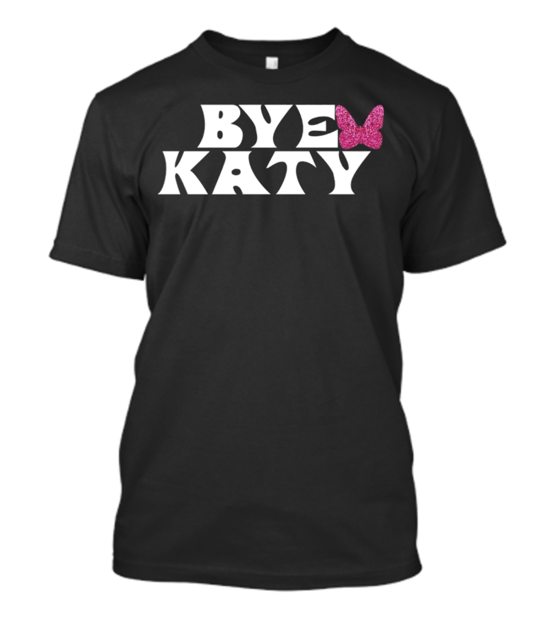 Bye Katy Pink Glitter Butterfly T-Shirt