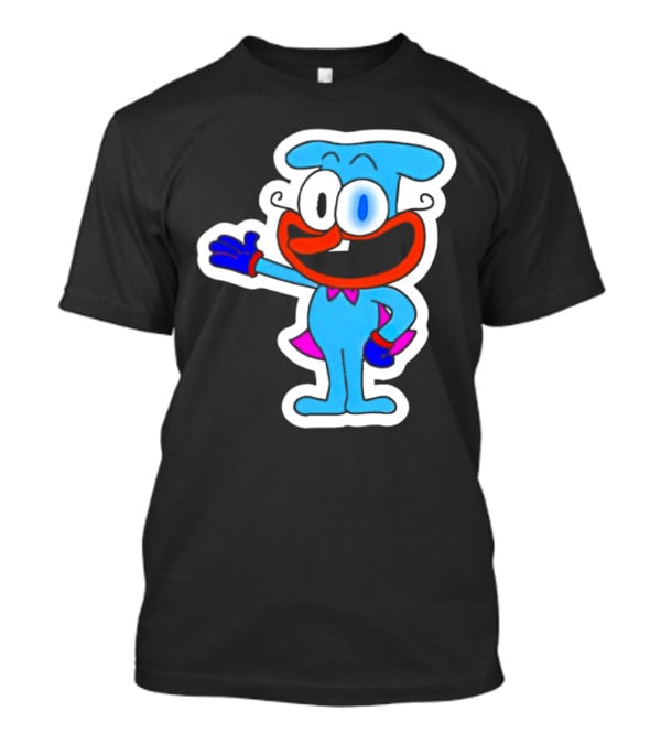 The Doise Cartoon Character With Blue Outfit And Red Accent Detailing T-Shirt