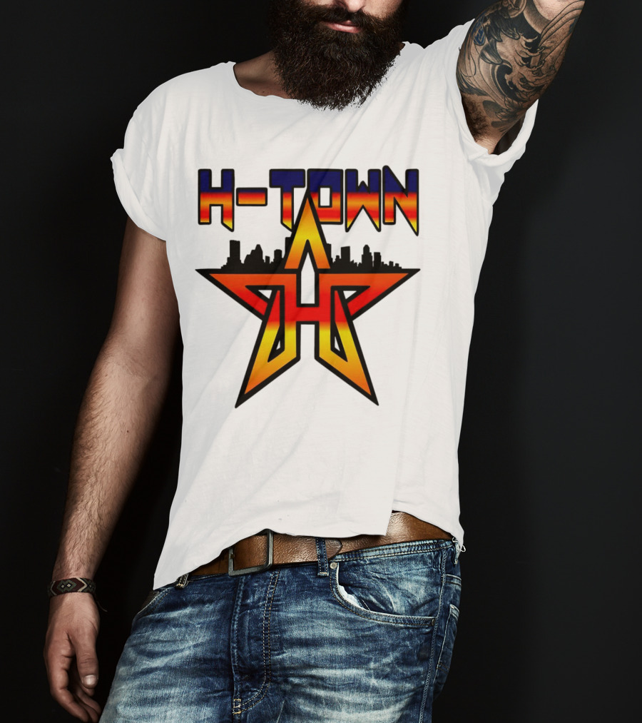 H-Town Skyline Star Houston Astros Baseball T-Shirt