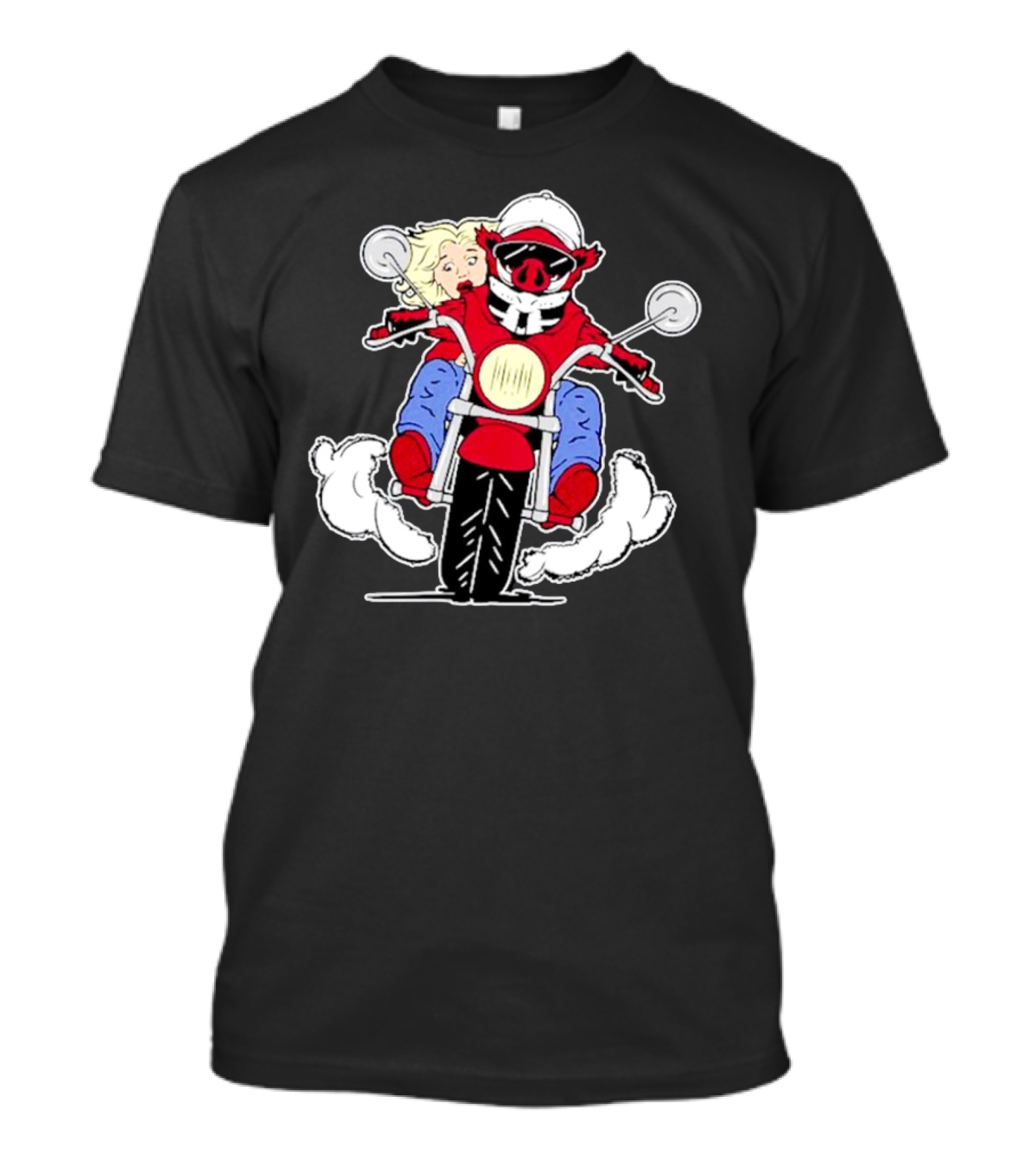 Arkansas Razorbacks Motorcycle Riding Hogs T-Shirt