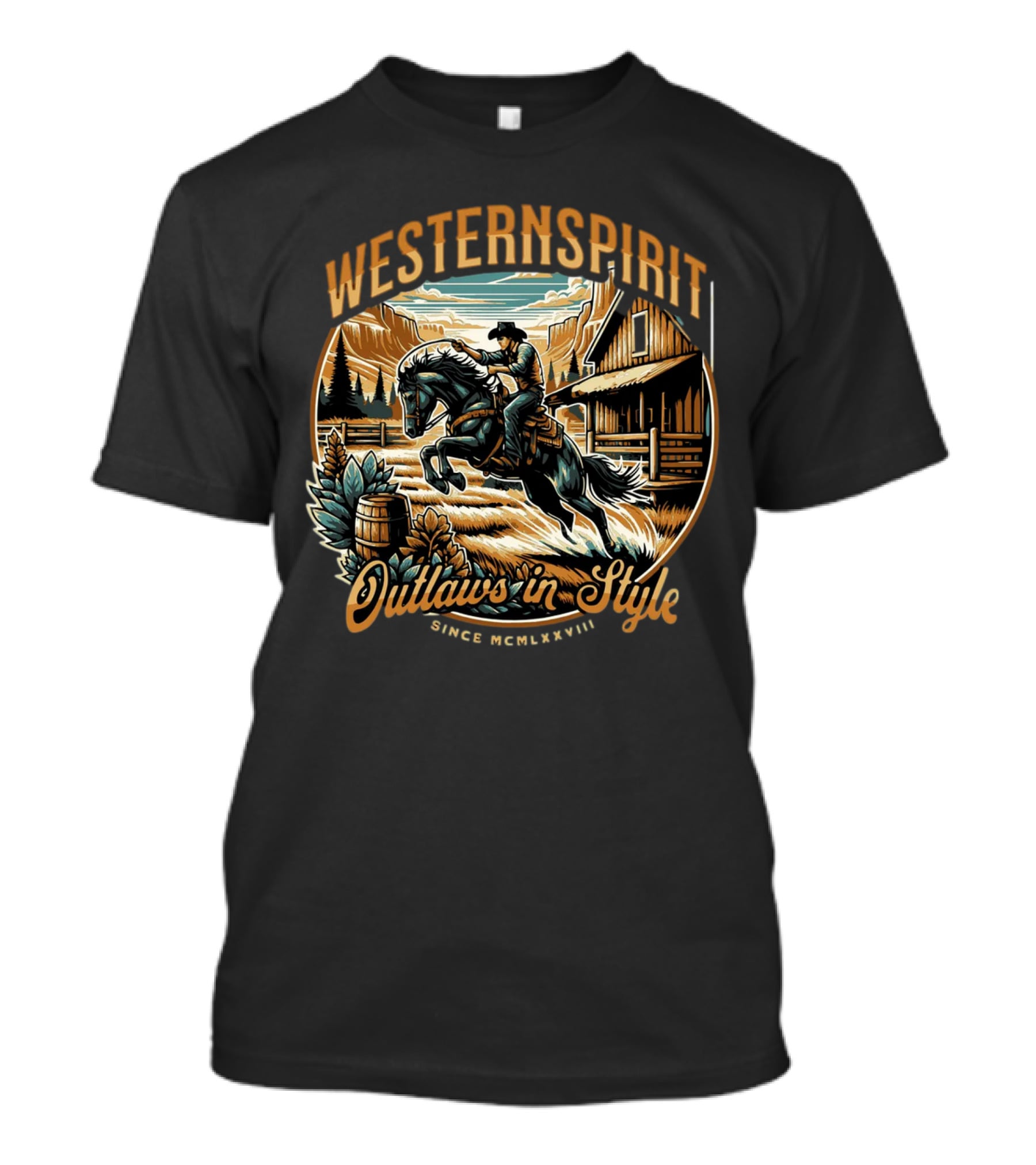 Western Spirit Outlaws IN Style Since Mcmlxxviii T-Shirt