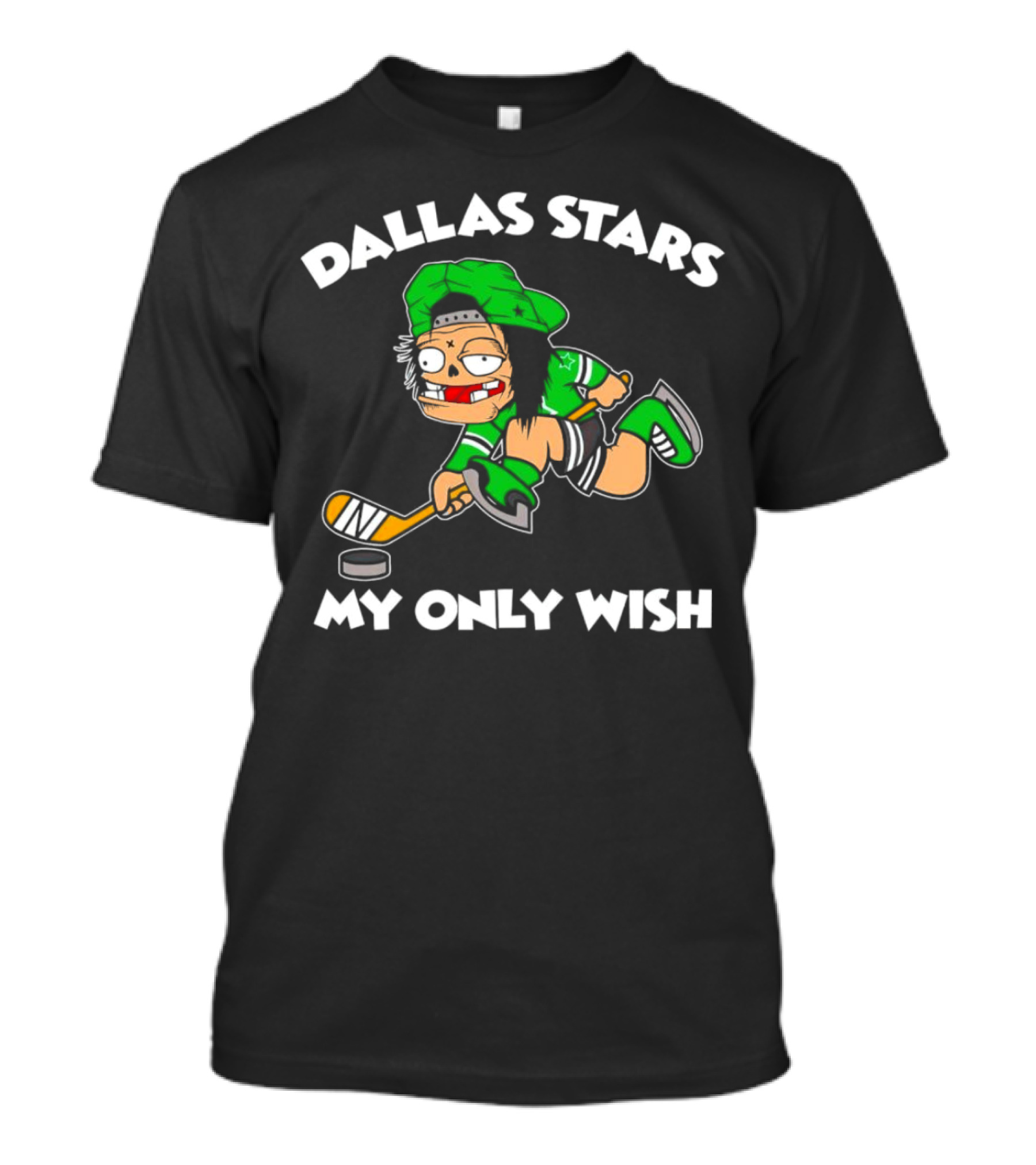 Dallas Stars My Only Wish Hockey Cartoon Character T-Shirt