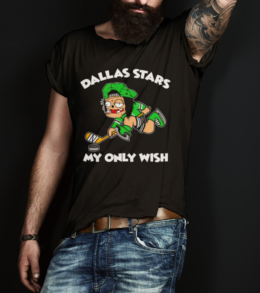 Dallas Stars My Only Wish Hockey Cartoon Character T-Shirt
