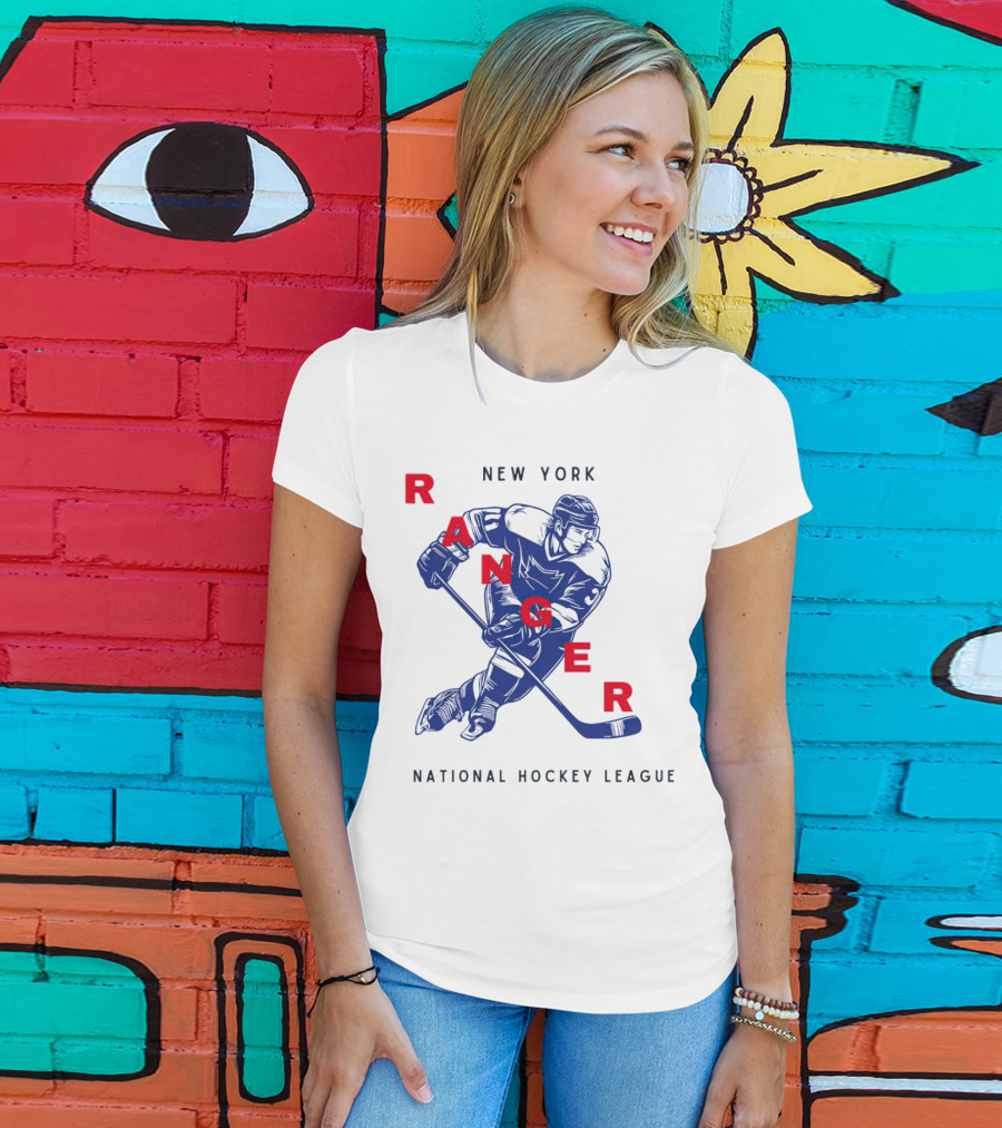 New York Ranger National Hockey League Vintage Player T-Shirt