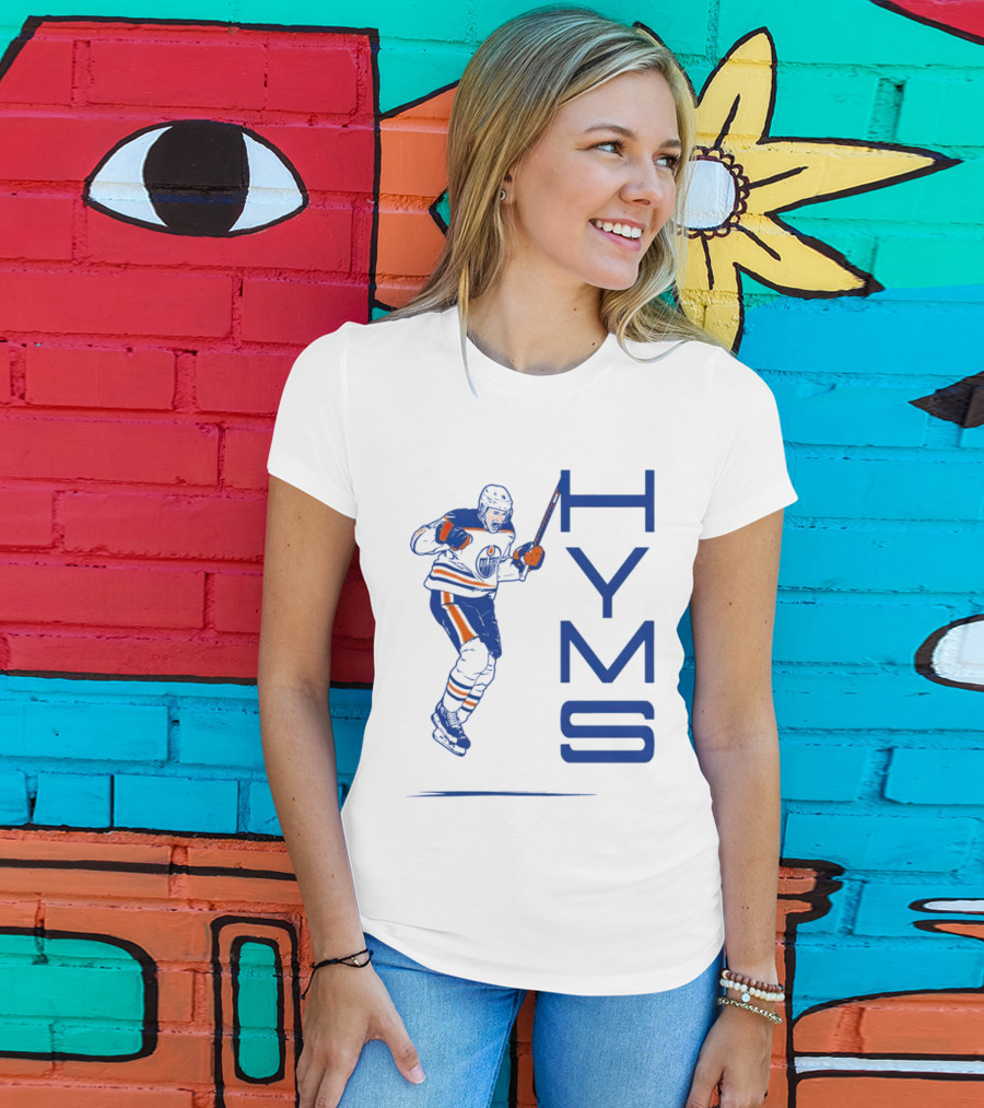 Zach Hyman Edmonton Oilers HYMS Hockey Player T-Shirt