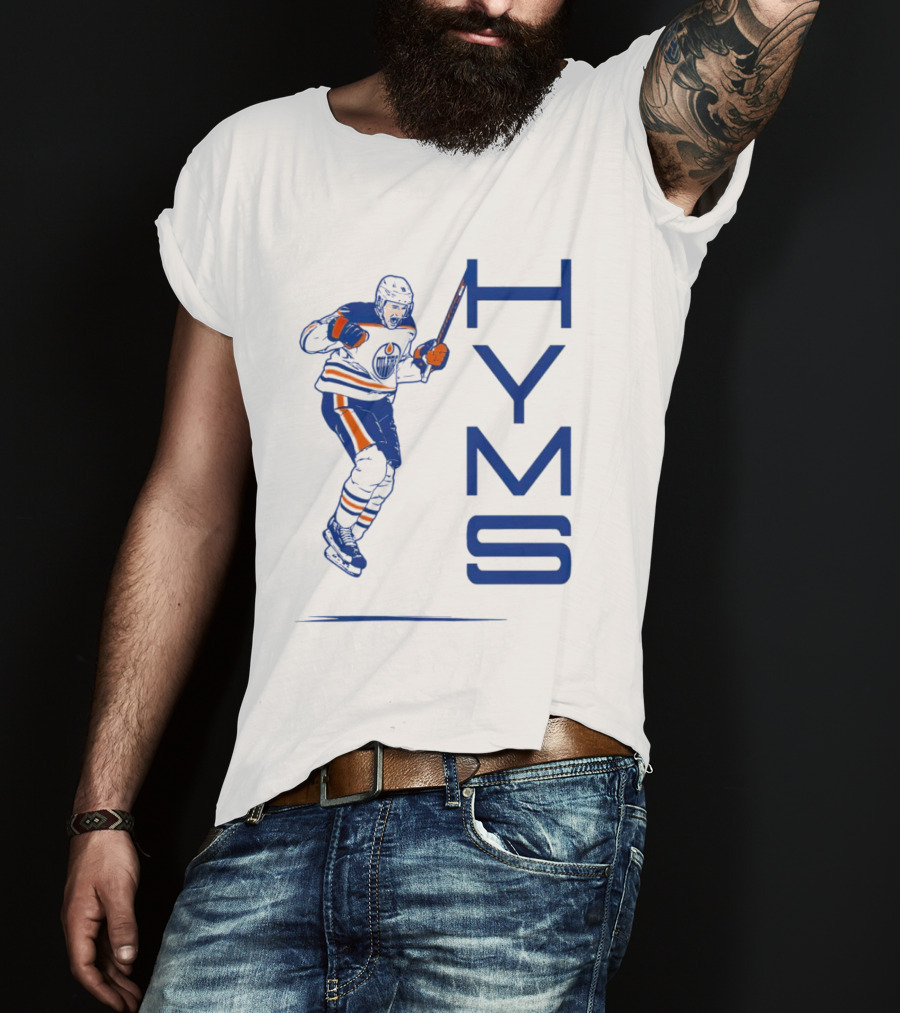 Zach Hyman Edmonton Oilers HYMS Hockey Player T-Shirt