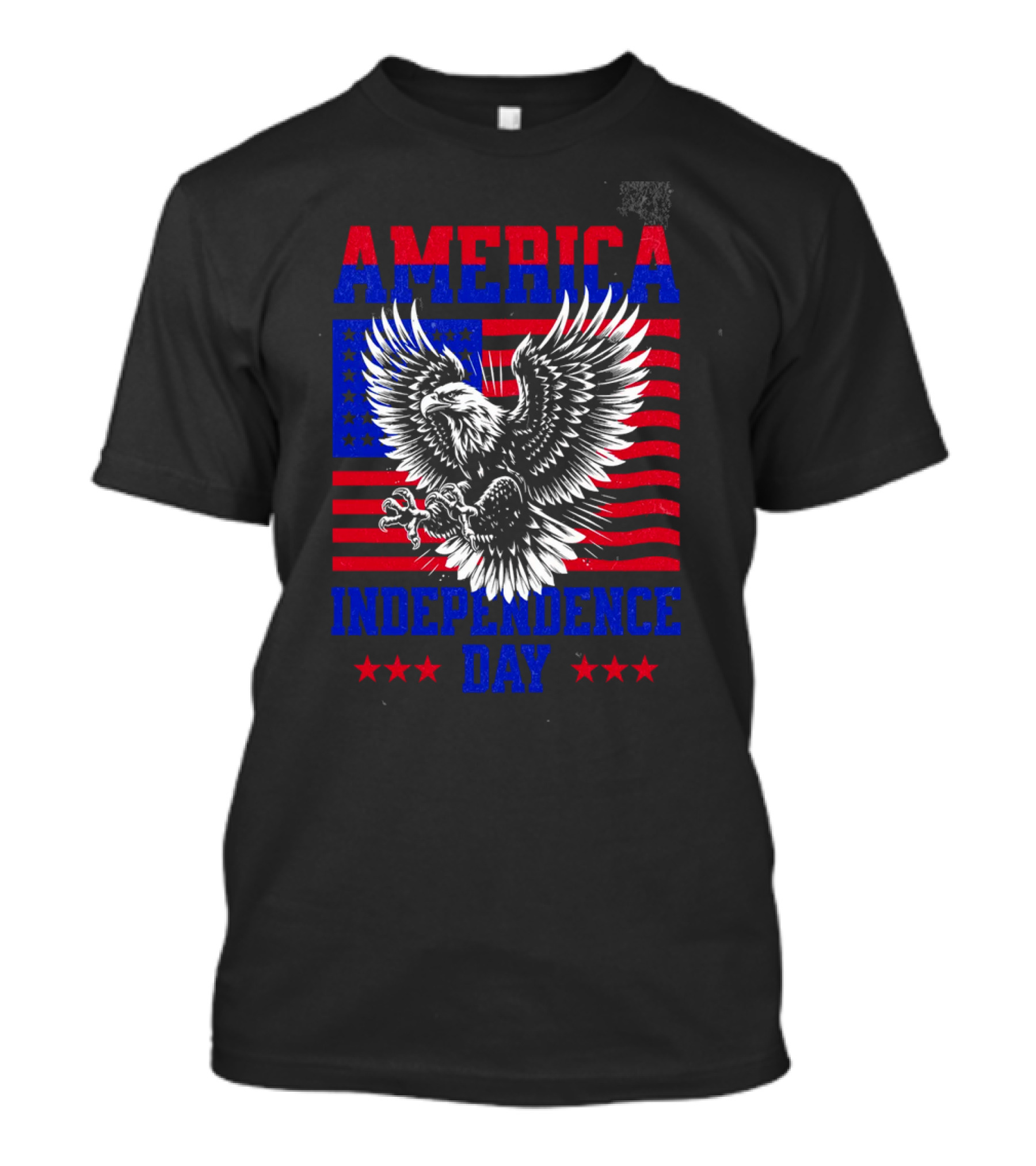 America Independence Day Eagle Flag Stars T-Shirt