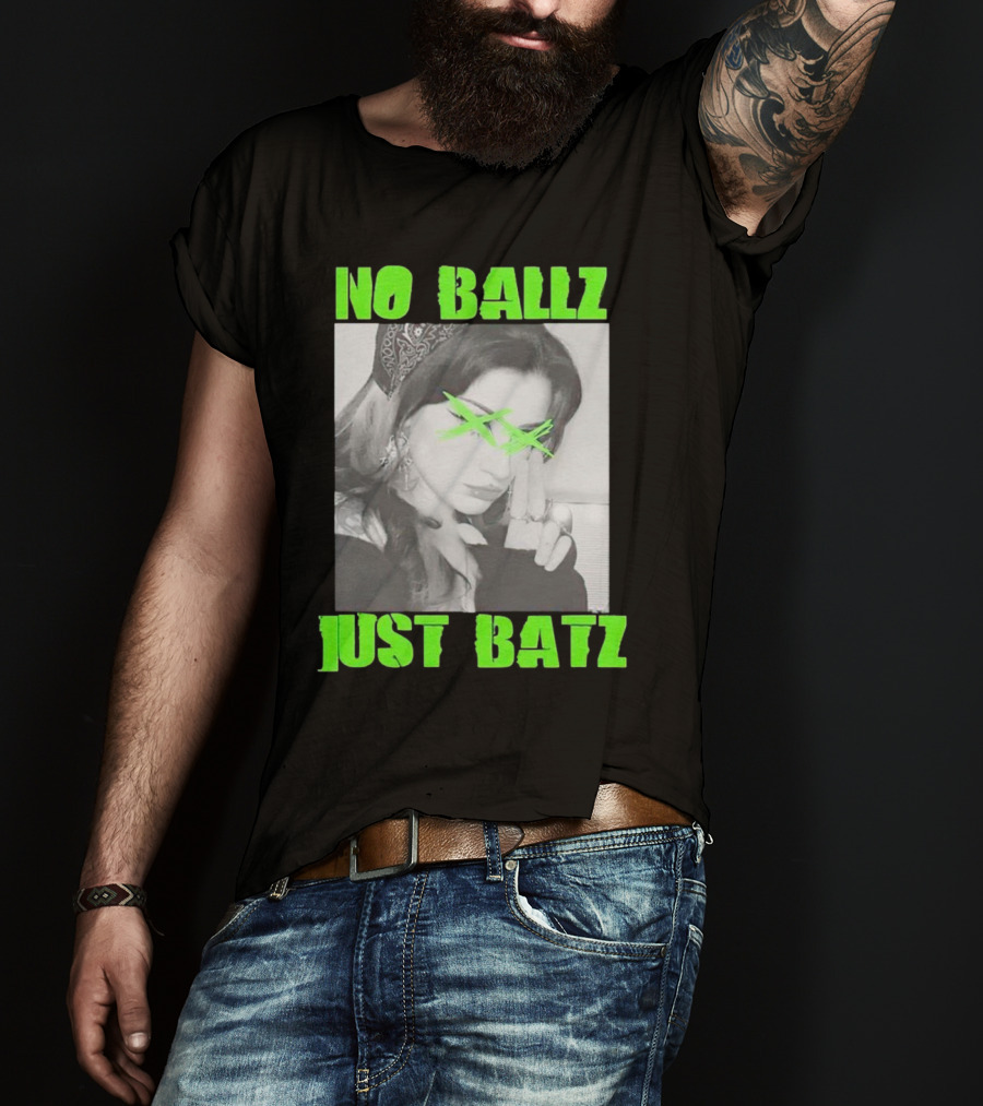 No Ballz Just Batz Bandana Girl Green X Eyes T-Shirt