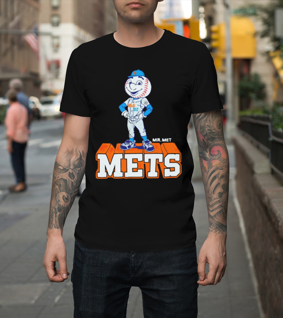 Mr Met New York Mets Baseball Mets Mascot T-Shirt