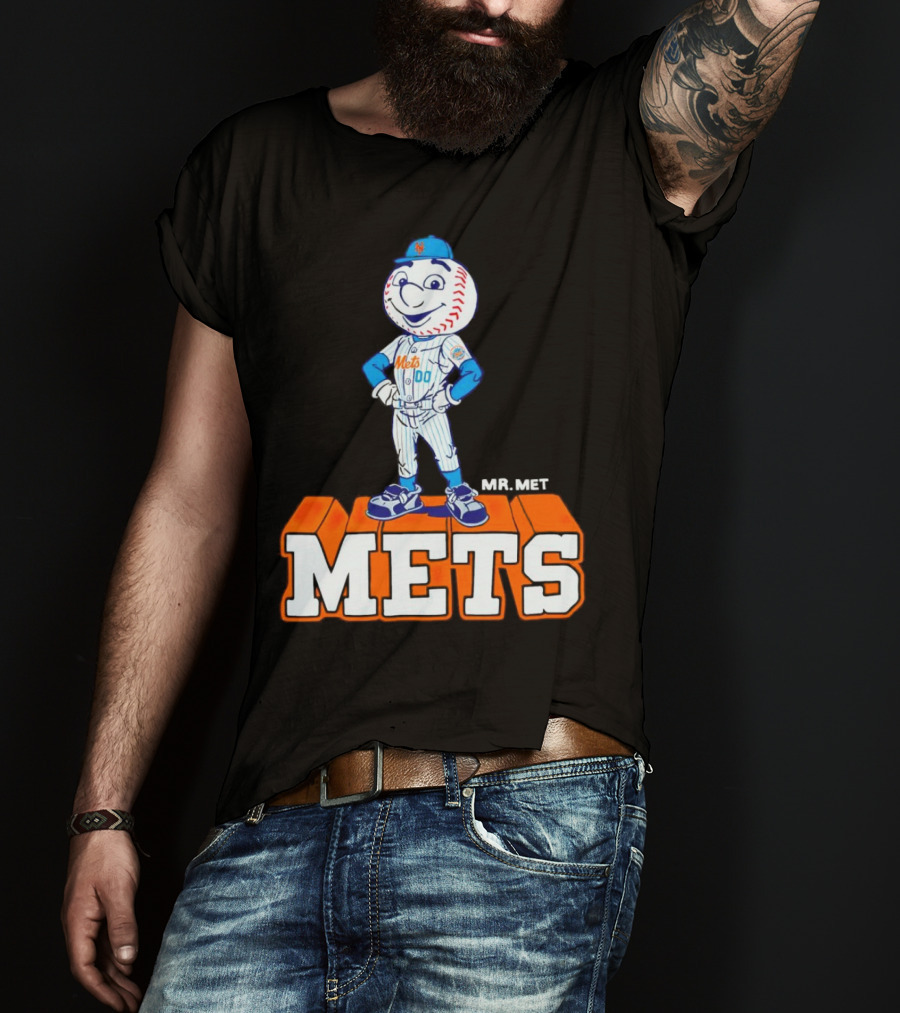 Mr Met New York Mets Baseball Mets Mascot T-Shirt