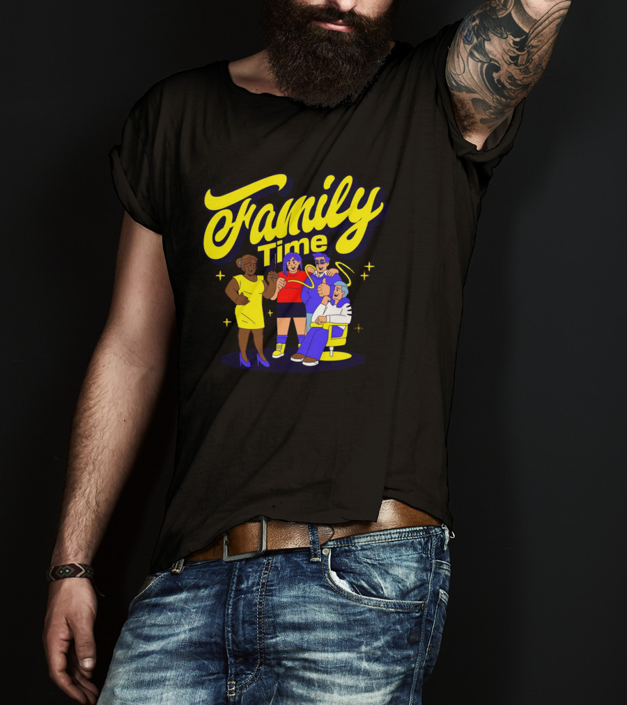 Family Time Lively Group Hug Together T-Shirt
