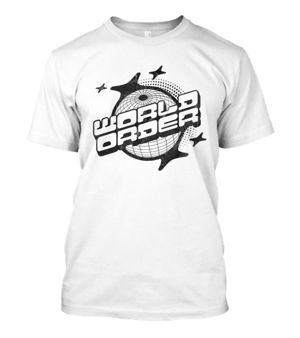 World Order Geometric Globe With Stars T-Shirt