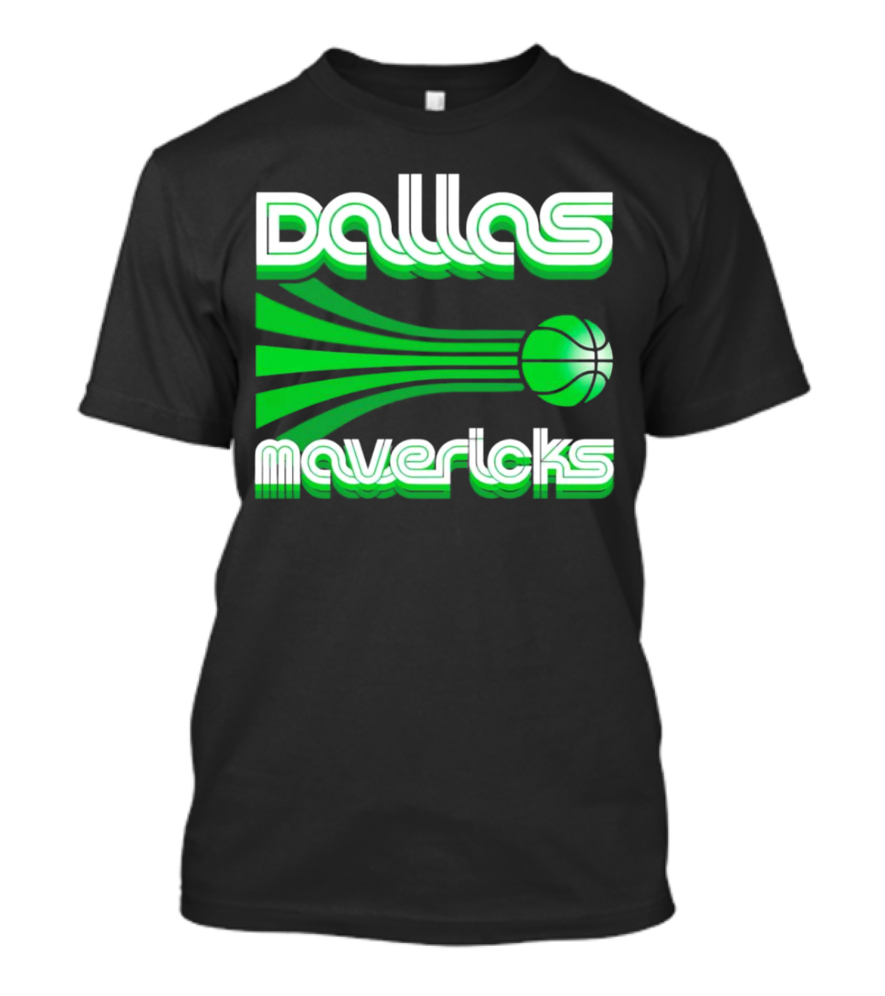 Dallas Mavericks Retro Green Basketball T-Shirt