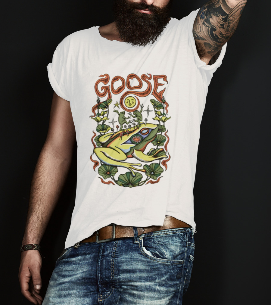 Goose The Band Frog Sun Nature Motif T-Shirt