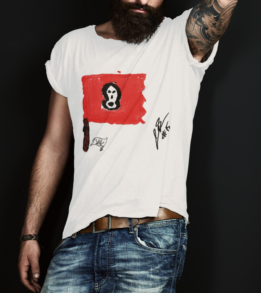 Rookies Paint Tampa Bay Buccaneers Flag Artwork #15 T-Shirt