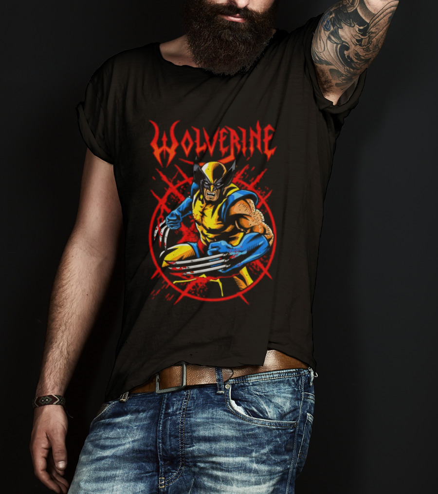 Wolverine Fierce Claws Violent Stance T-Shirt