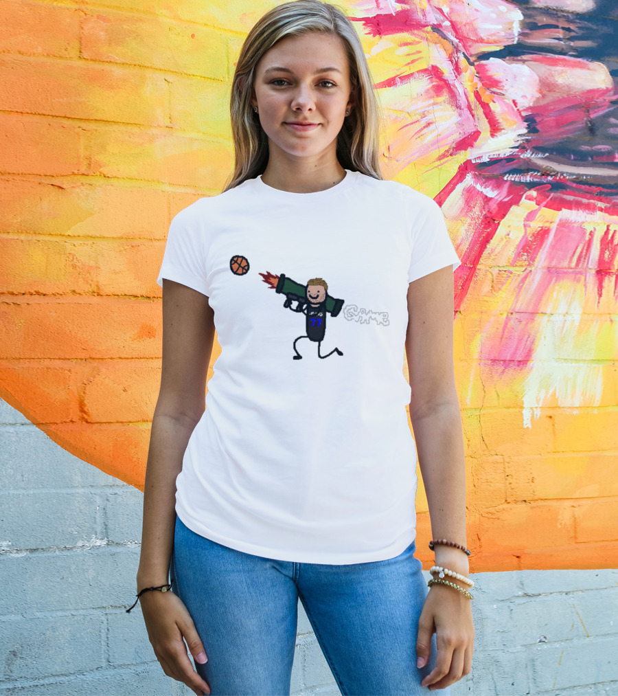 Dallas Mavericks Luka Doncic Bazooka Doncic Cartoon Basketball Action T-Shirt