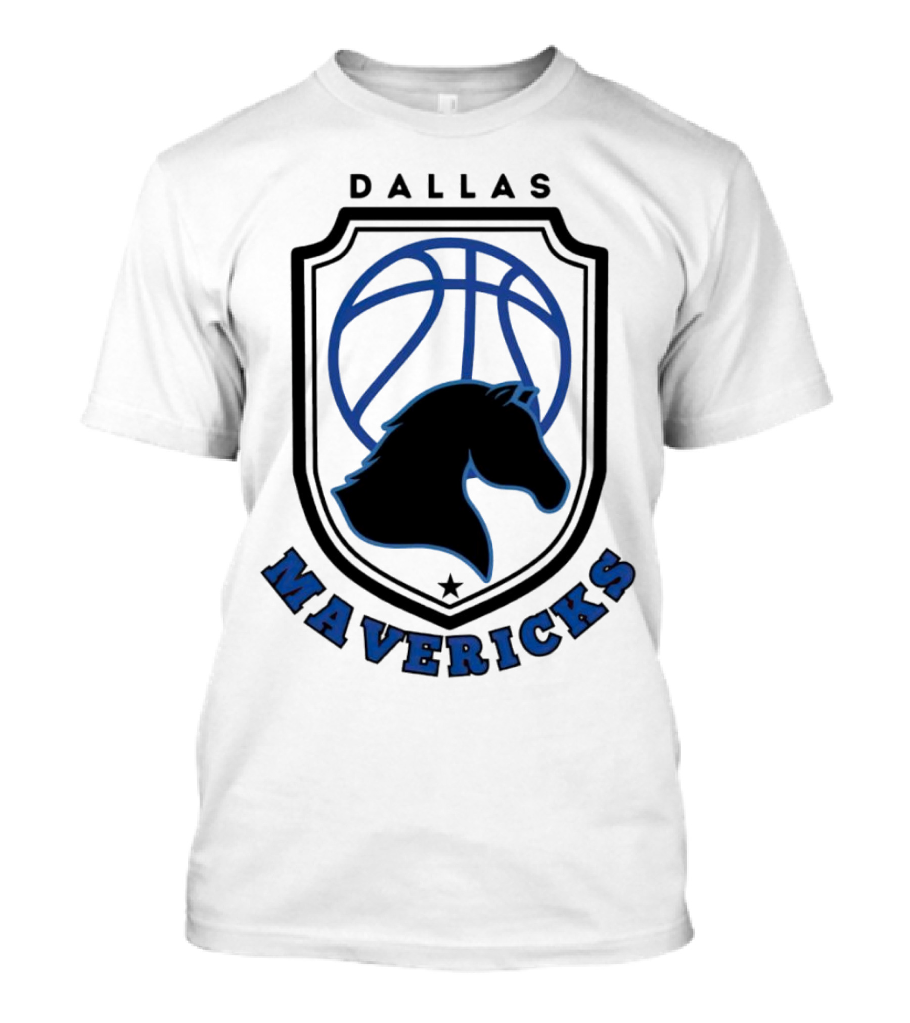 Dallas Mavericks Vintage NBA Basketball Logo Horse Emblem T-Shirt