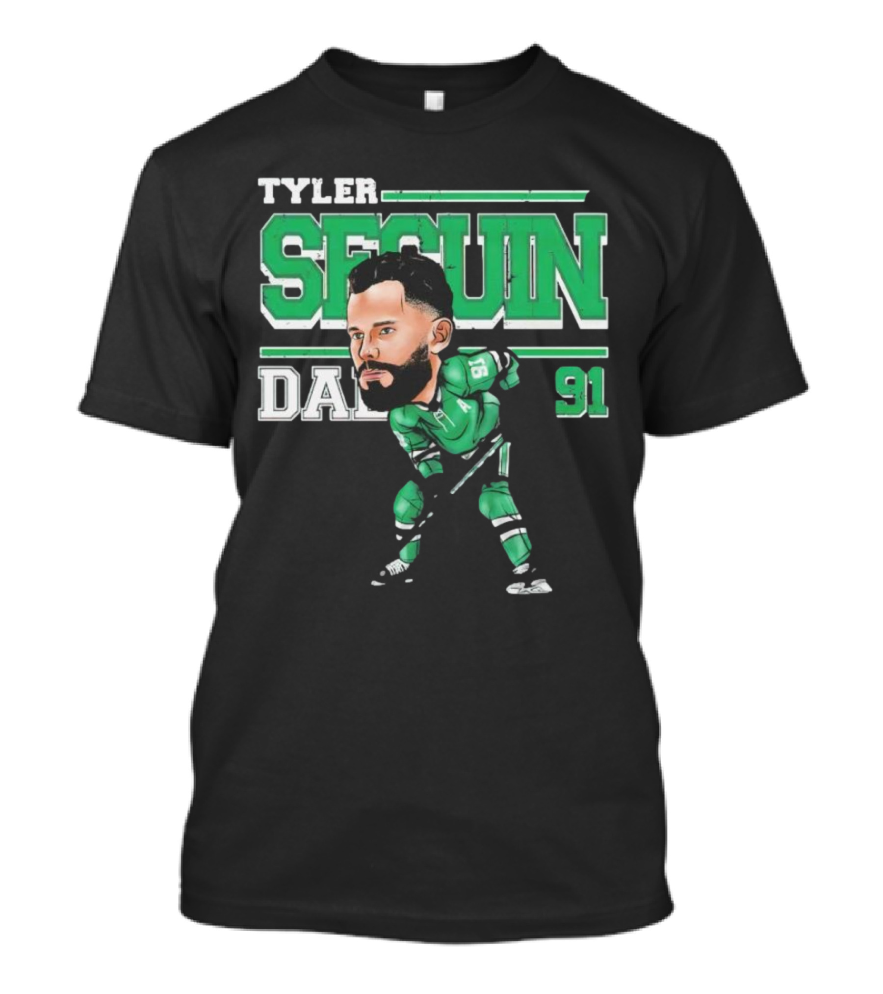 Tyler Seguin Dallas 91 Cartoon Hockey Player T-Shirt