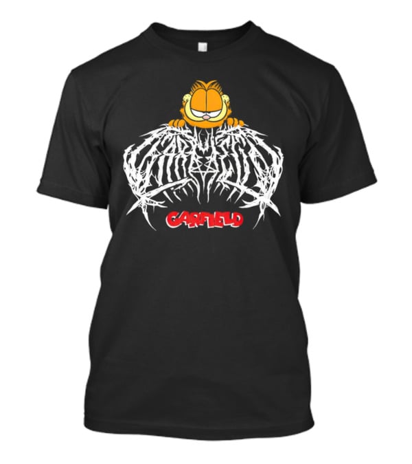Garfield Death Metal Logo With Garfield T-Shirt