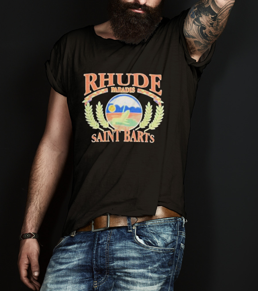 Rhude Paradis Saint Barts Retro Beach Vibes T-Shirt