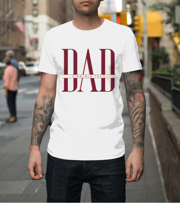 Shirt: Virginia Tech Dad Bold Red Lettering T-Shirt Virginia Tech Dad Bold Red Lettering T-Shirt