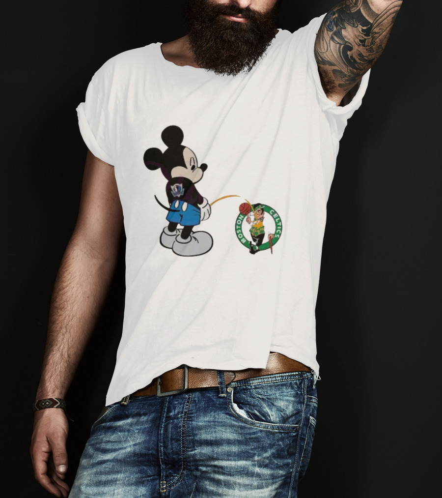 Mickey Mouse Dallas Mavericks Versus Boston Celtics T-Shirt