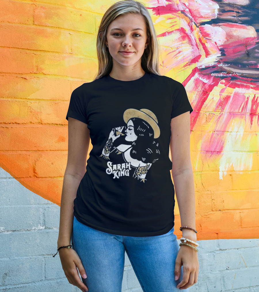 Sarah King Whisky Vintage Tattooed Woman Hat T-Shirt