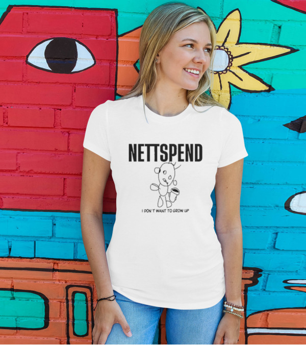 NETTSPEND I Don’t Want To Grow Up Sketch Figure With Cup T-Shirt