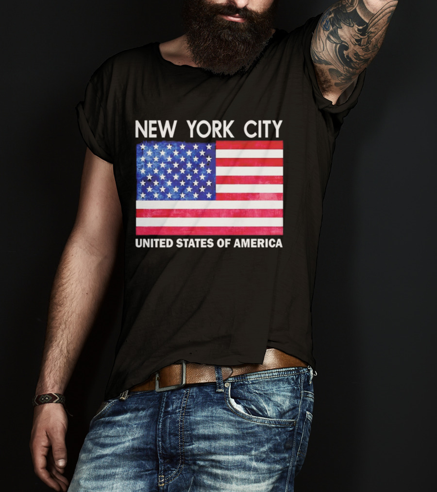 New York City United States Of America Flag T-Shirt