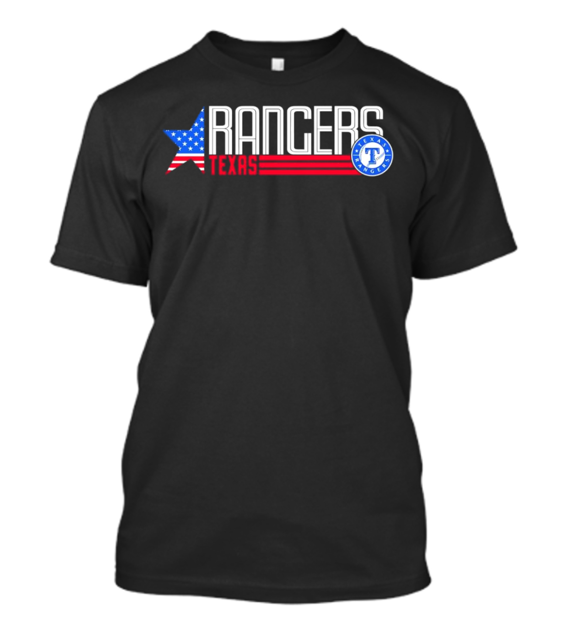 Texas Rangers Ameria Star USA Flag T-Shirt
