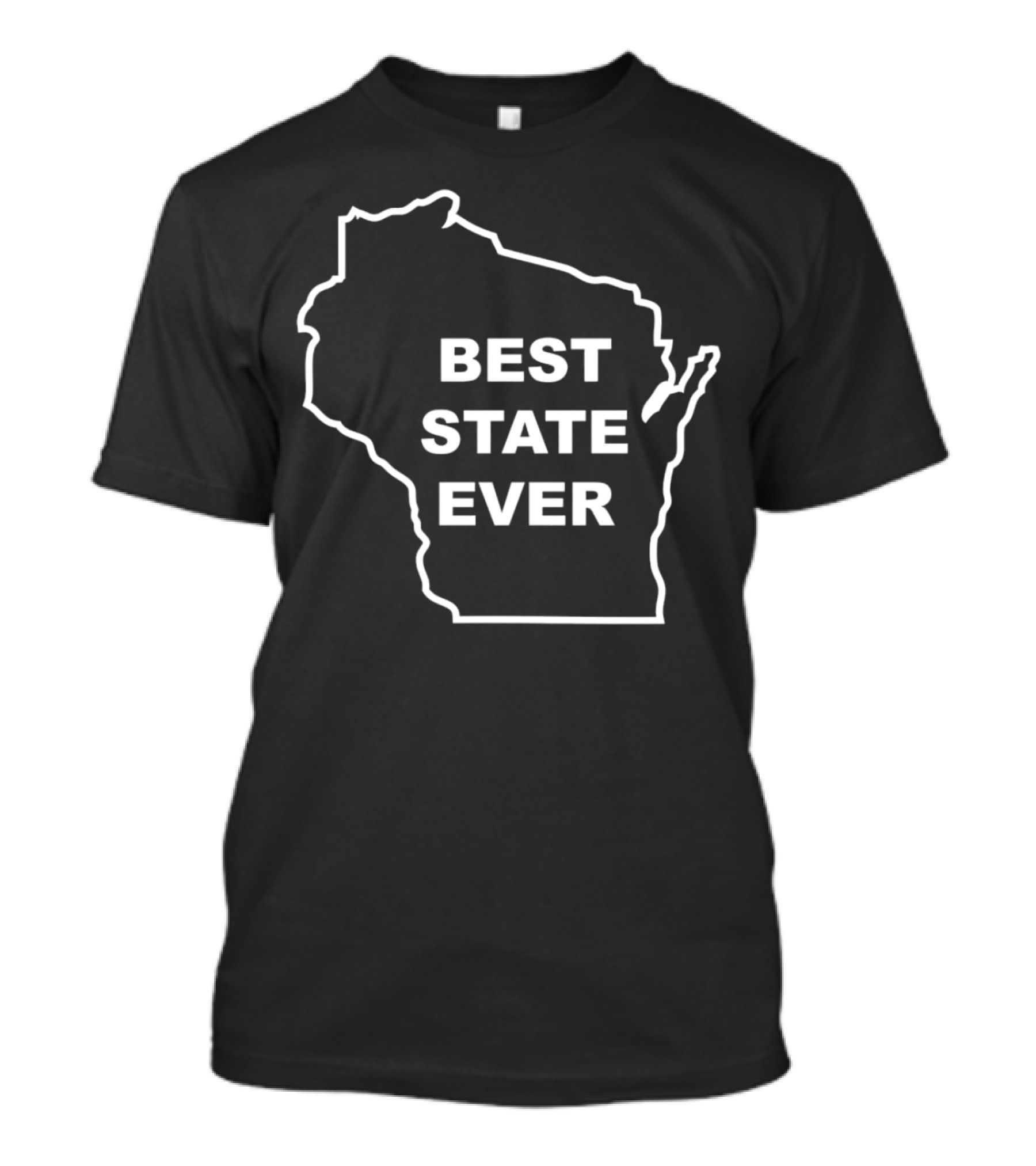 Wisconsin Best State Ever Outline T-Shirt
