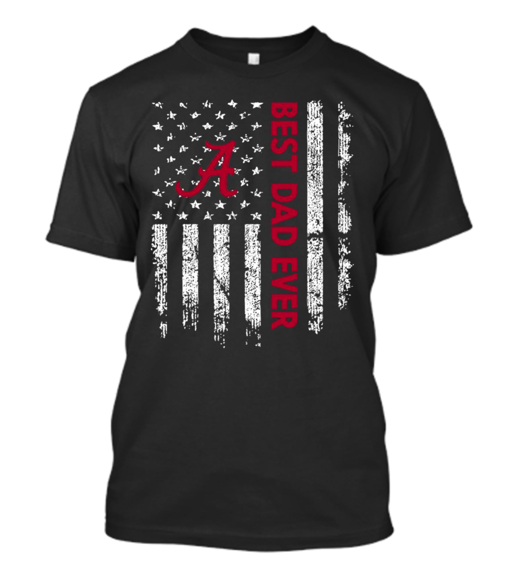 Alabama Crimson Tide Best Dad Ever American Flag T-Shirt