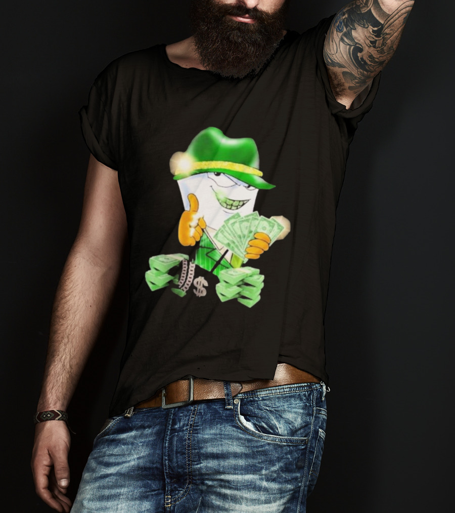 Thug Shake Money Master Shake With Cash And Green Hat T-Shirt