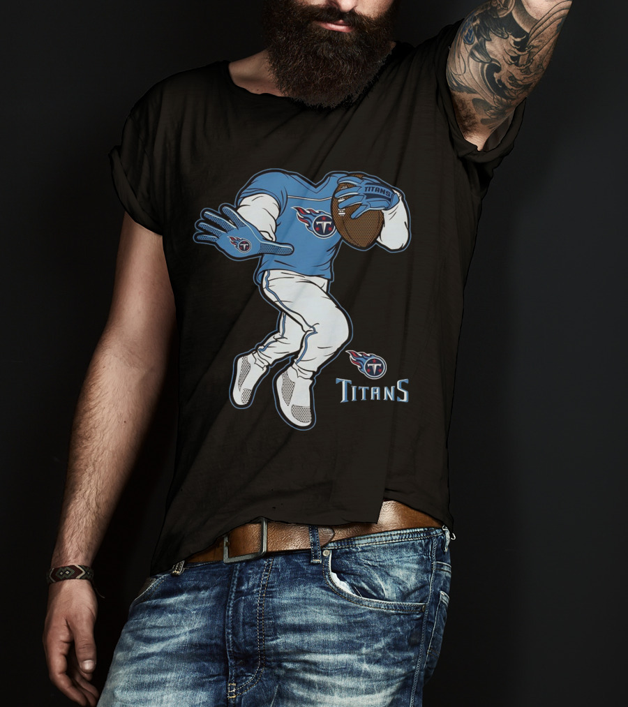 Tennessee Titans Stiff Arm Football Player T-Shirt