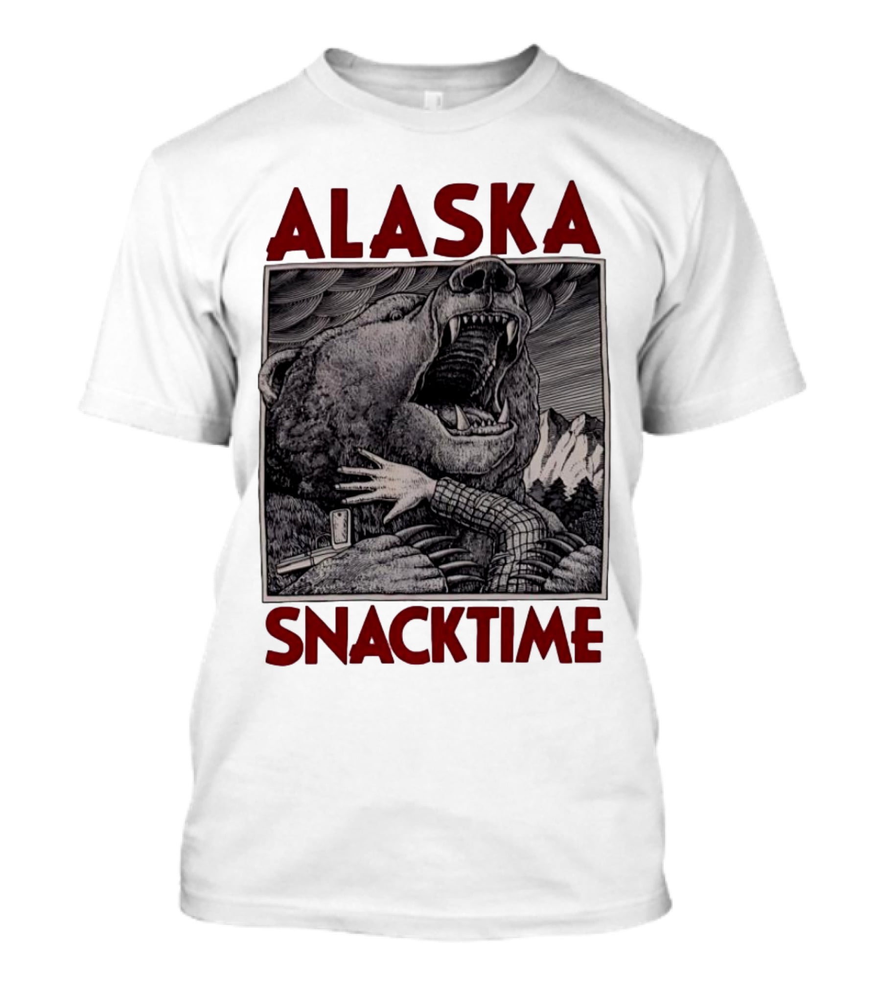 ALASKA SNACKTIME Bear Art By Ray Troll T-Shirt