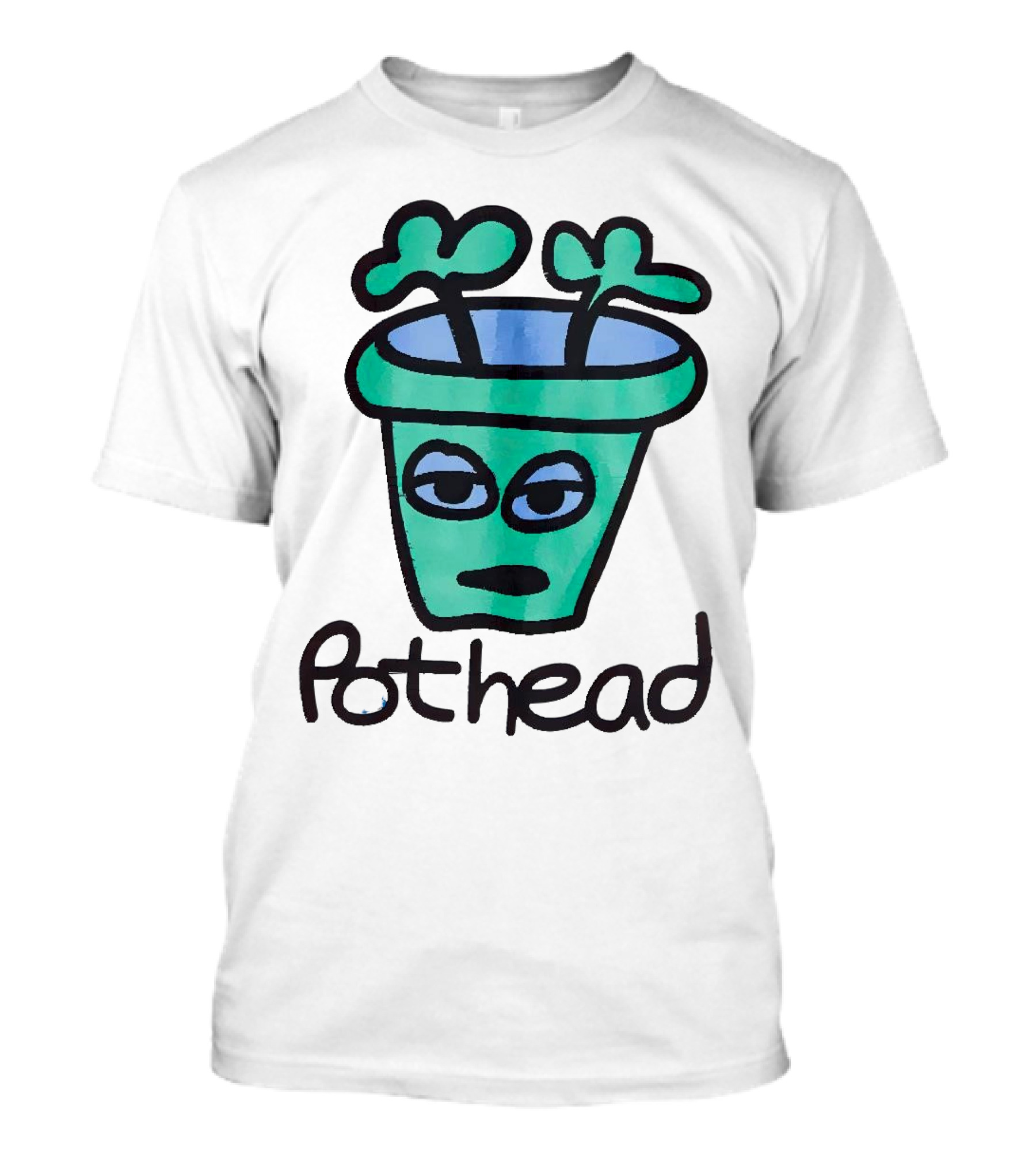 For The Homies Pothead Plant Cartoon T-Shirt
