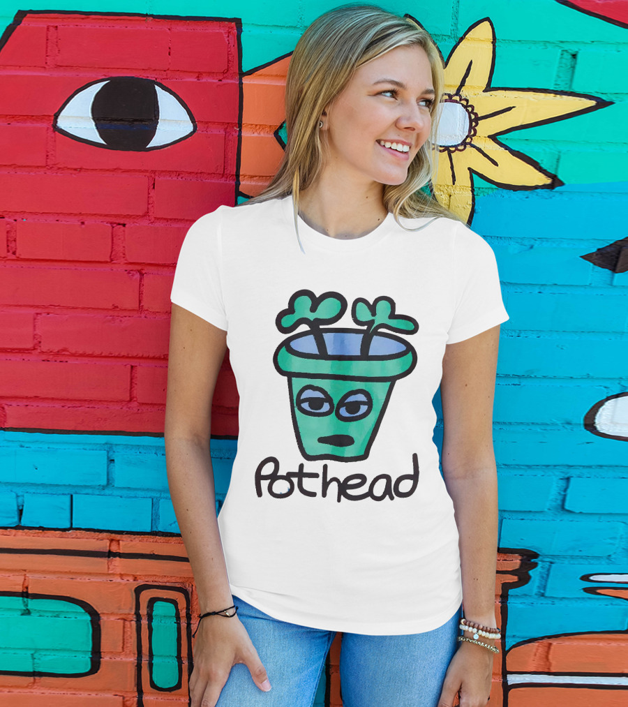 For The Homies Pothead Plant Cartoon T-Shirt