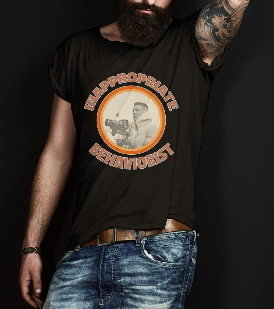 Inappropriate Behaviorist Vintage Camera Circle T-Shirt