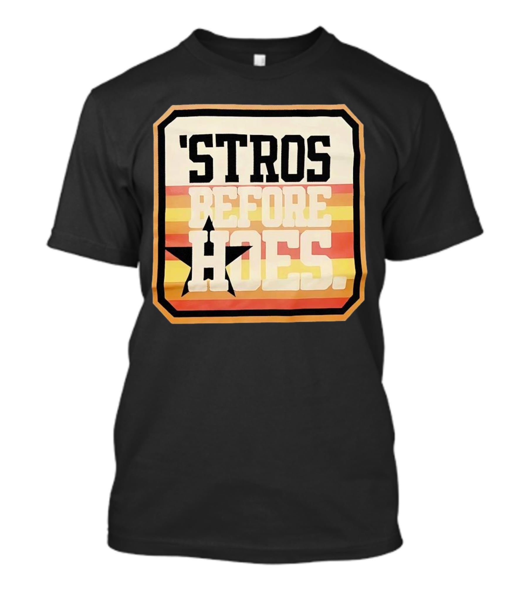 'Stros Before Hoes Houston Astros Star Retro T-Shirt
