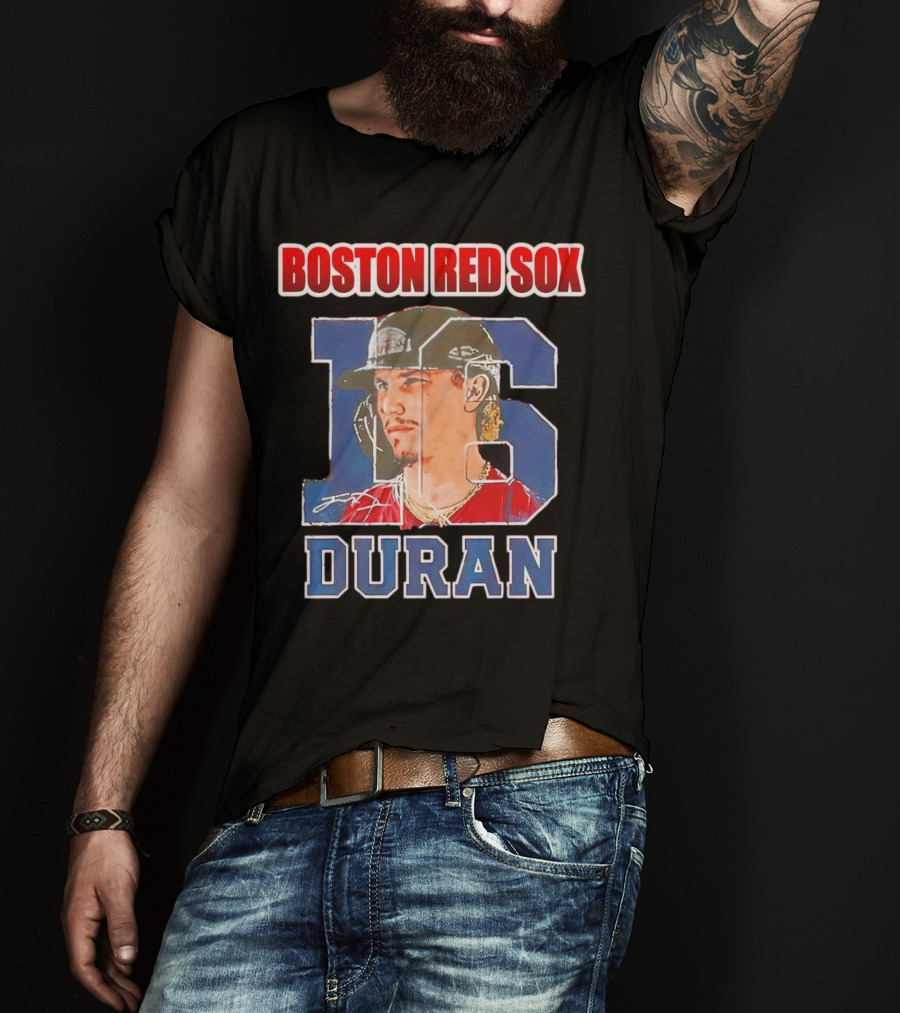 Boston Red Sox Jarren Duran 16 Portrait Patch T-Shirt