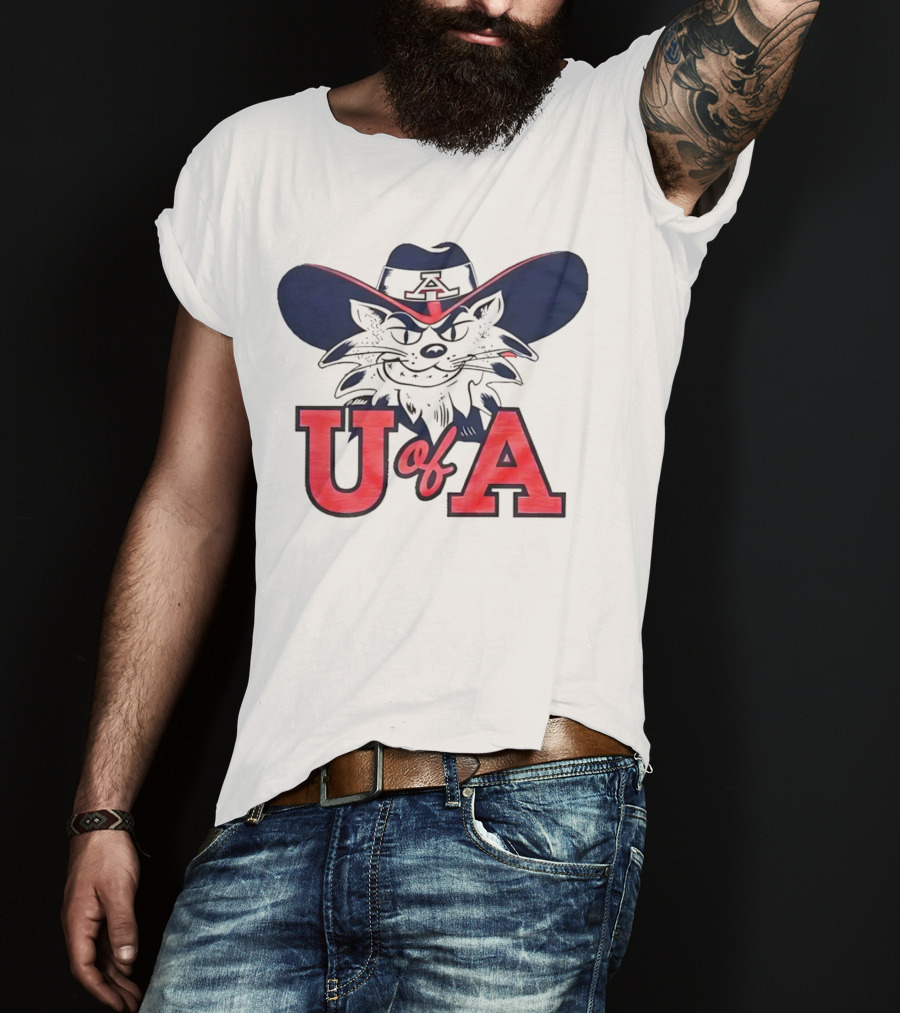 Arizona Wildcats U Of A Mascot Cowboy Hat T-Shirt