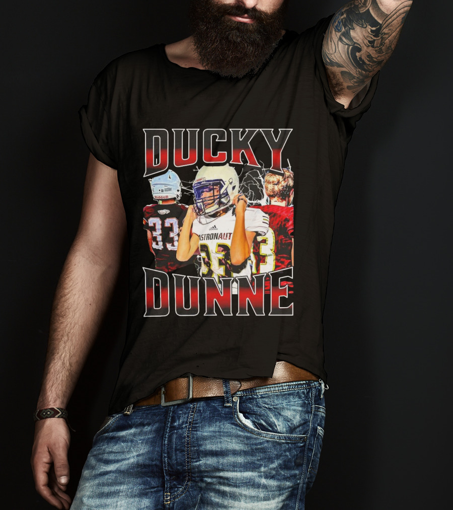 Ducky Dunne Astronaut 33 Football Player T-Shirt