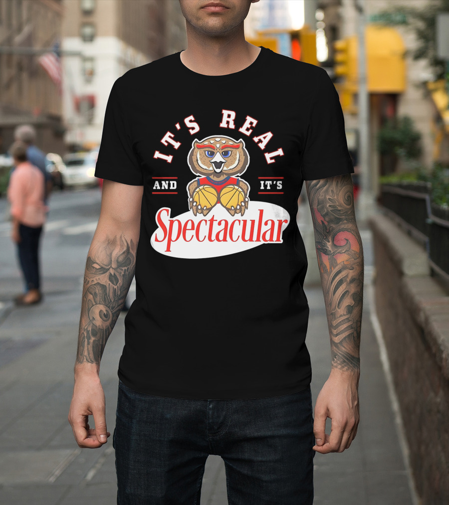 It's Real And It's Spectacular Florida Atlantic Owls Mascot T-Shirt