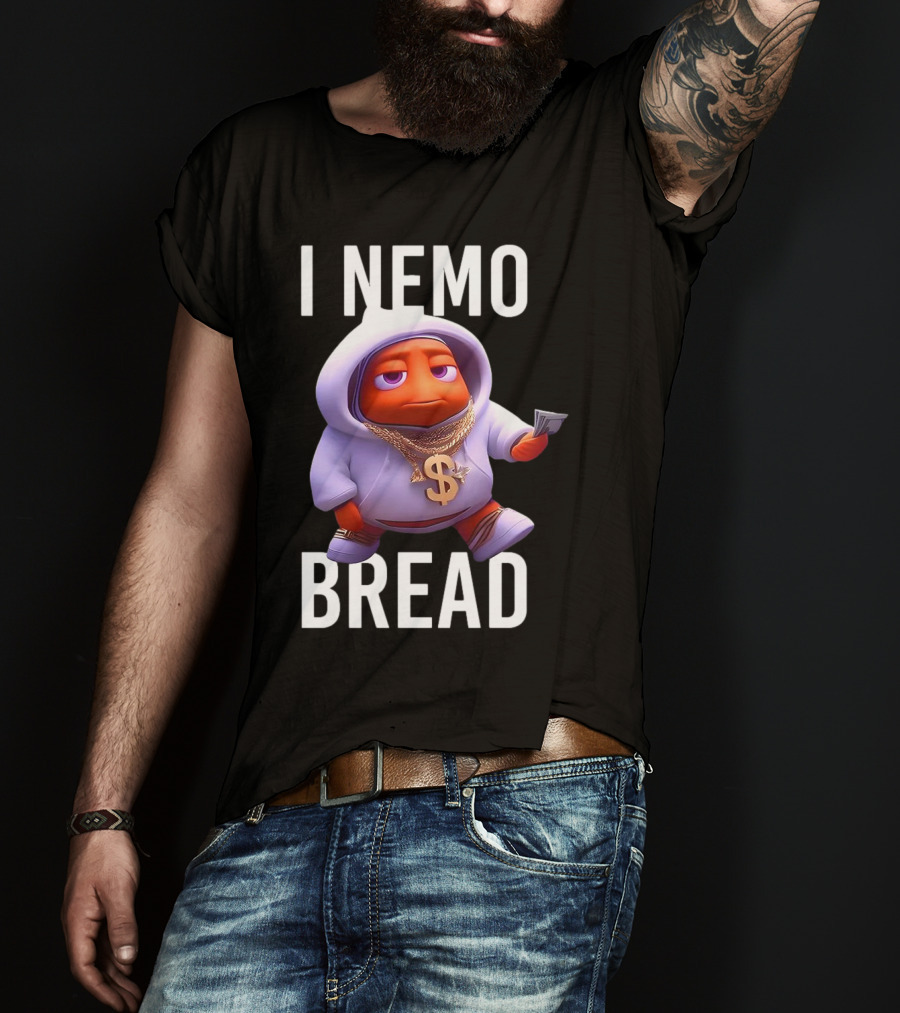 I Nemo Bread Cartoon Parody With Blinged-Out Fish In T-Shirt