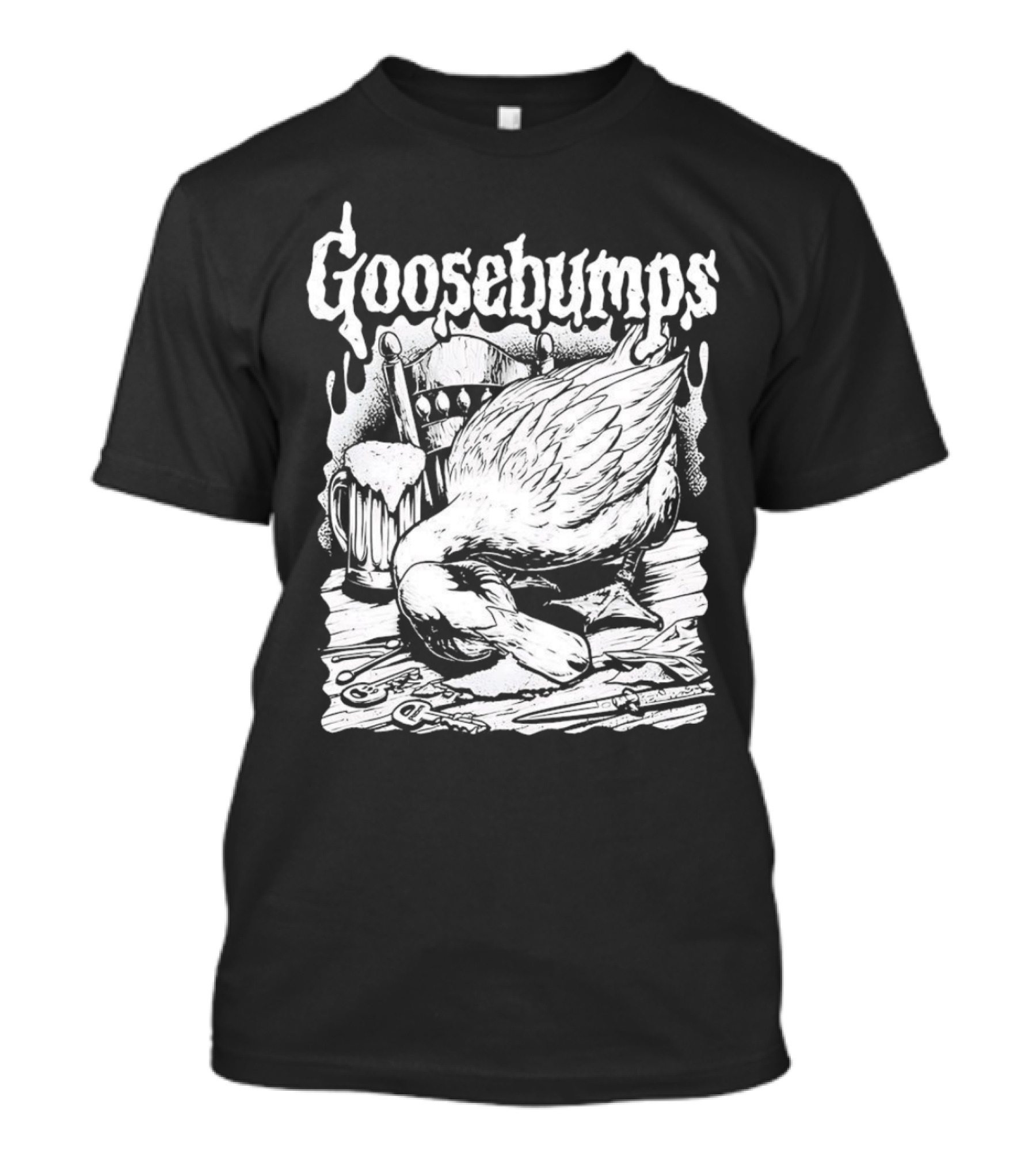 Goosebumps Goose With Thrown Chair And Mug T-Shirt